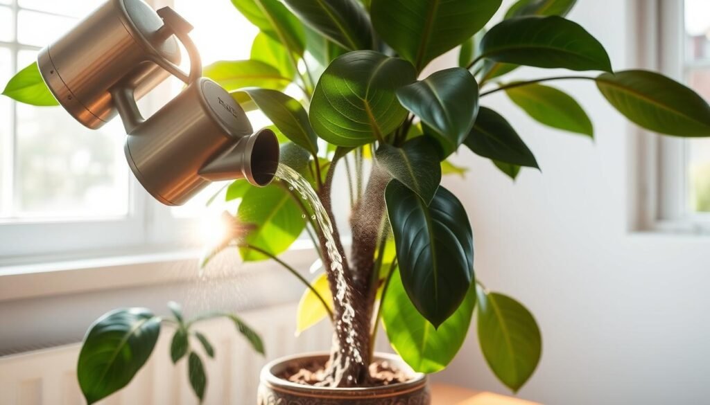 rubber plant watering