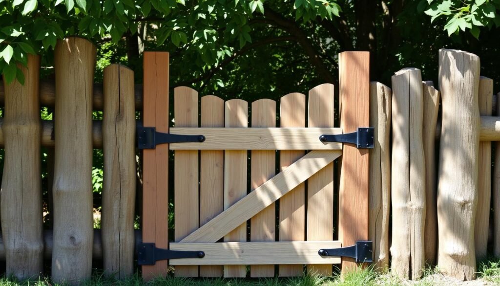 wood fence gate