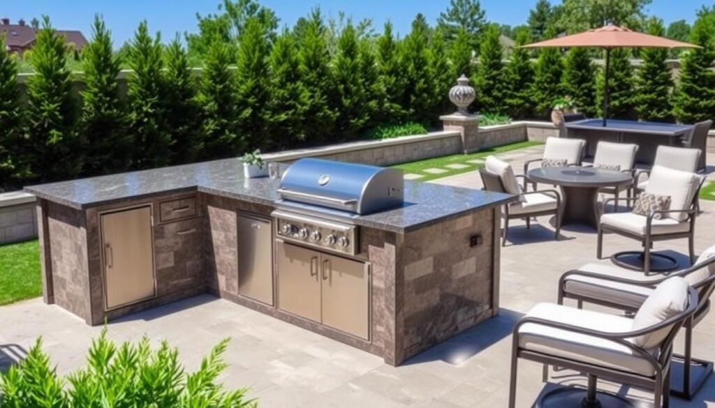 outdoor kitchen island