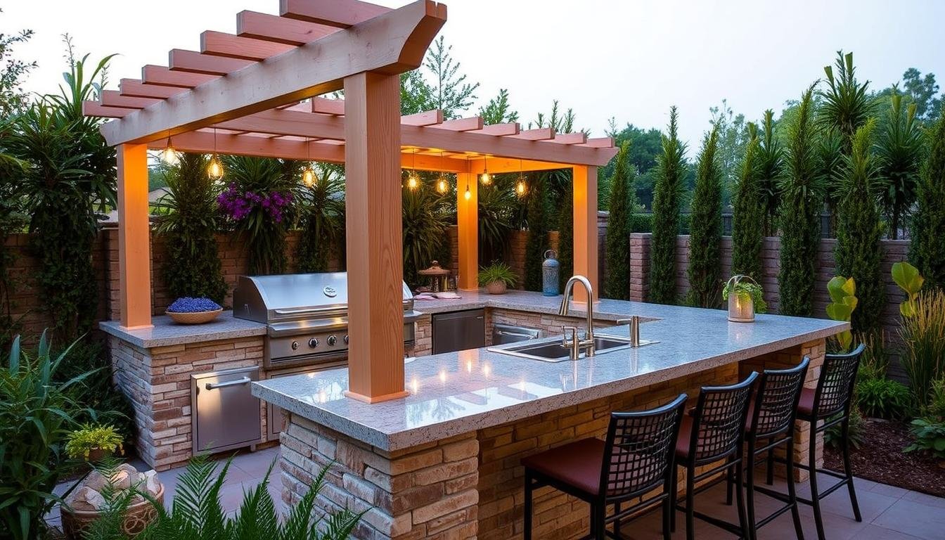 outdoor kitchen island