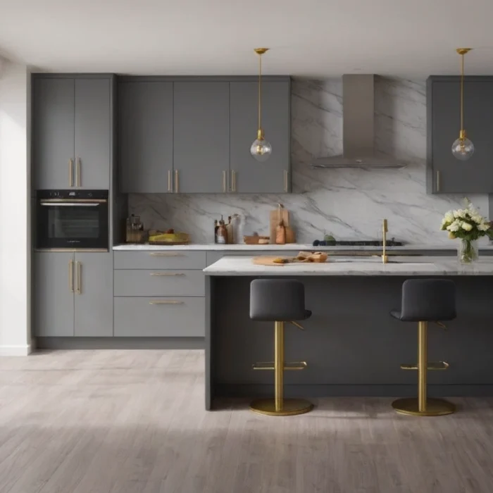 grey color kitchen cabinets