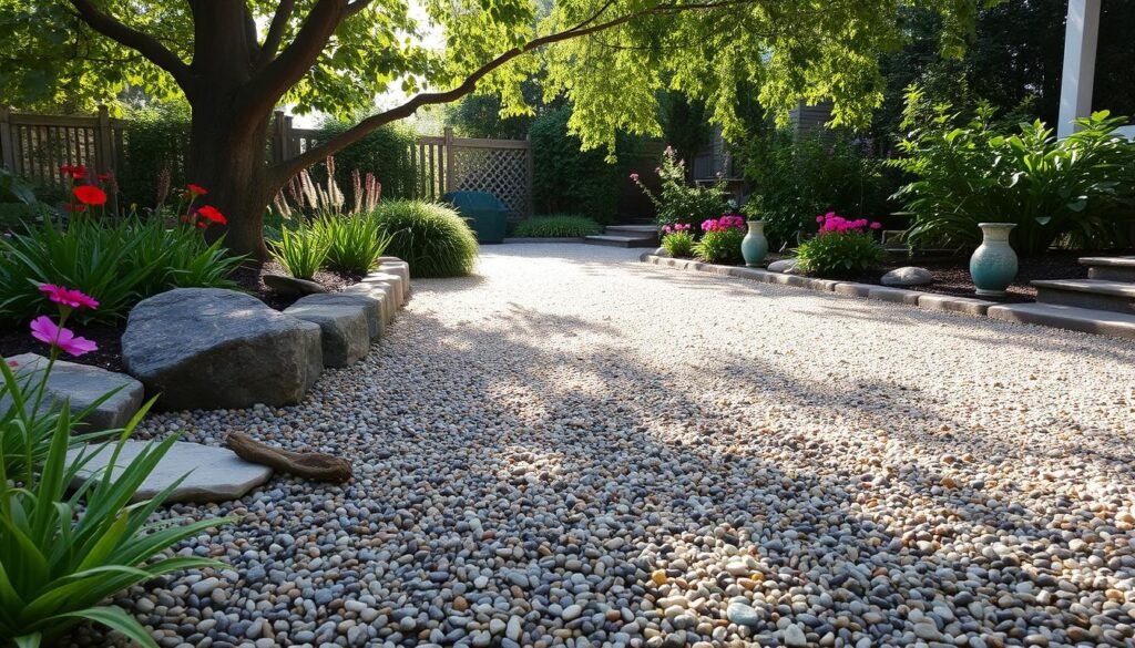 pea gravel landscaping