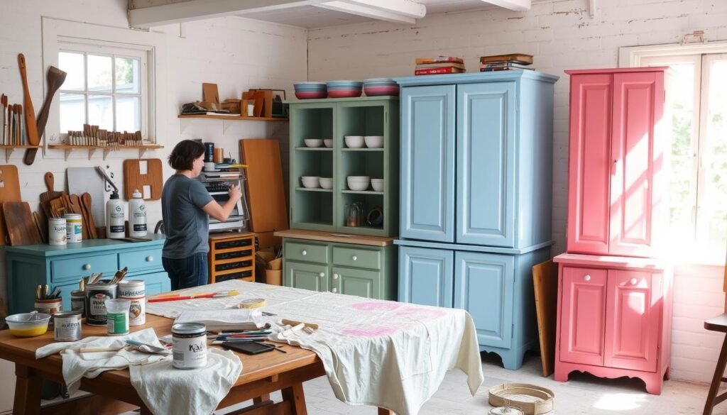 repainting painted cabinets