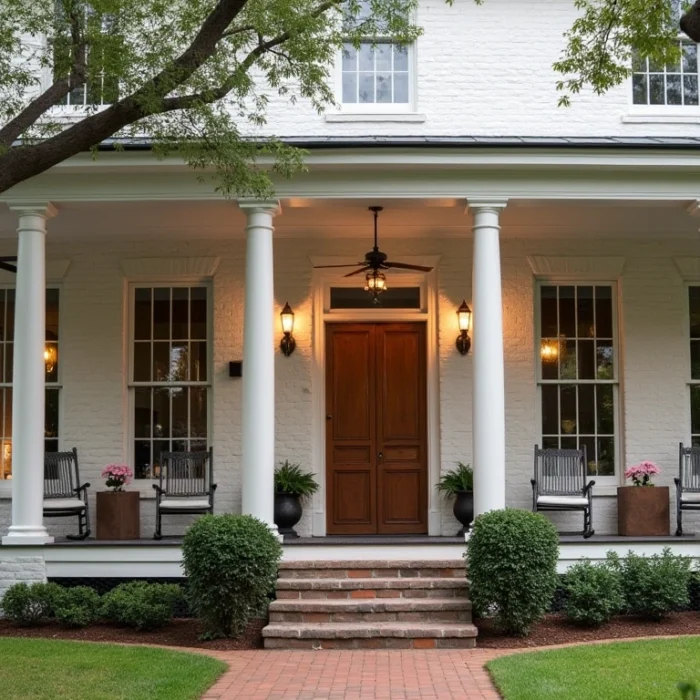 Whitewash Brick House